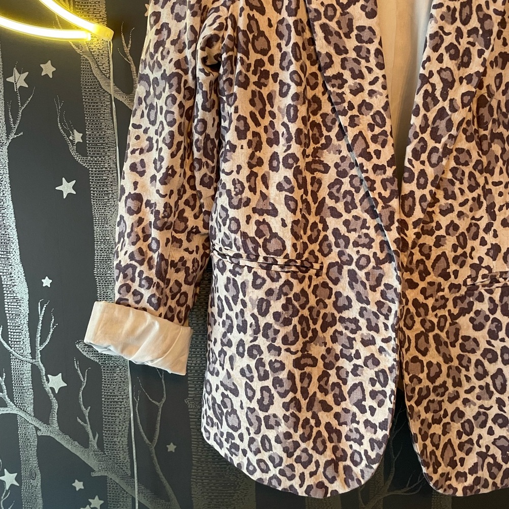 Nwot Leopard Print Rachel Zoe Blazer - image 2